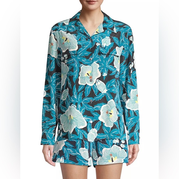 Equipment Hawaiian shirts 100% Silk Amaia silk long sleeve button up blouse Med - Picture 5 of 15